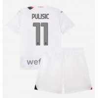 Dětský Fotbalový dres AC Milan Christian Pulisic #11 2023-24 Venkovní Krátký Rukáv (+ trenýrky)